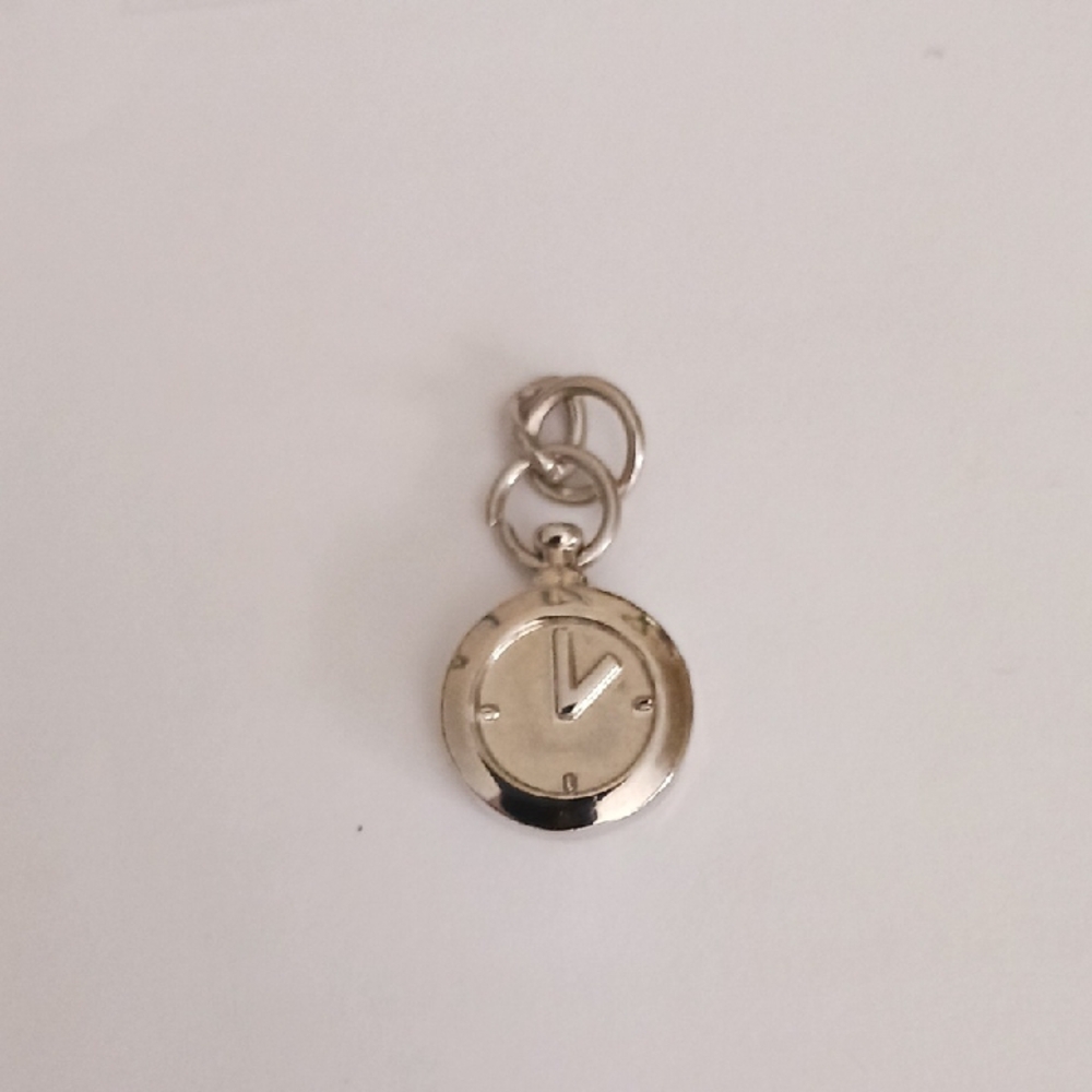 Silver-tone Weight Watchers Clock Charm EUC
